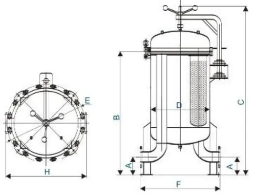 BFM Series Bag Filter Housing view 2