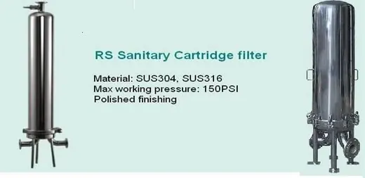 RS Sanitary Cartridge Filter Housing