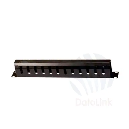 1U 12 Port Single Sided Cable Management