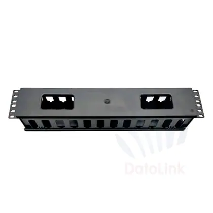 2U 12 Port Single Sided Cable Management
