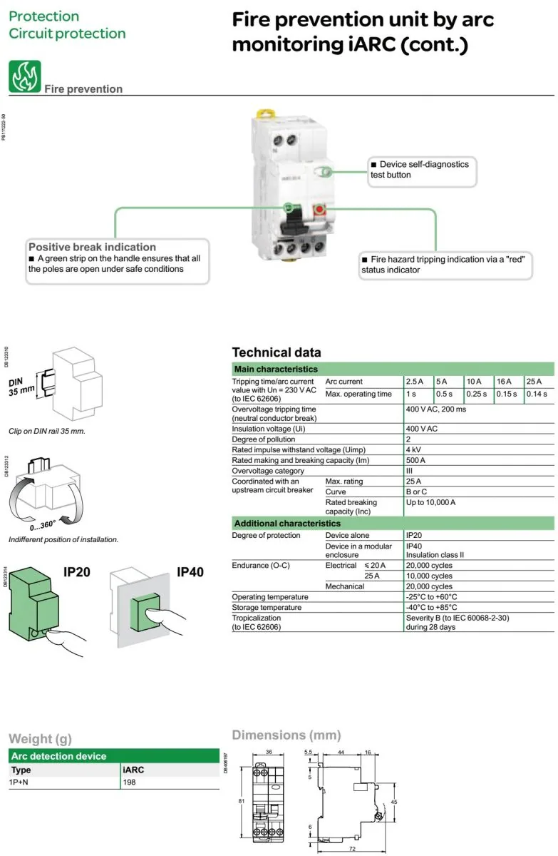 Arc Fault Protection Preventing(AFDD) specification