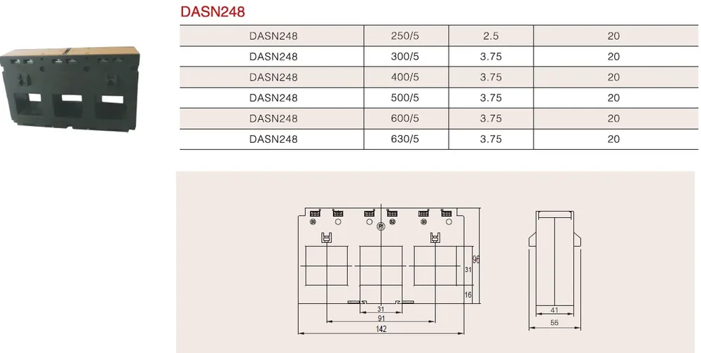 TASN Three Phase CT specification