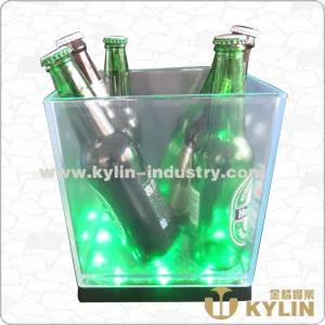 Square Plastic Flashing Ice Bucket JL-FICE011