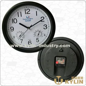 Wall Clock with Hygrothermograph JL-CLK008-B