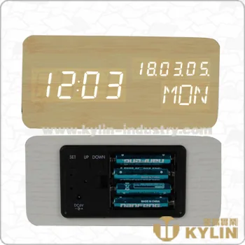 Wood Desk Clock JL-CLK013-E